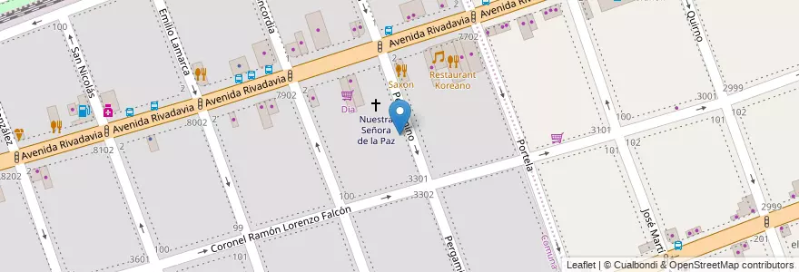 Mapa de ubicacion de Instituto Nuestra Señora de la Paz, Floresta en آرژانتین, Ciudad Autónoma De Buenos Aires, Buenos Aires.
