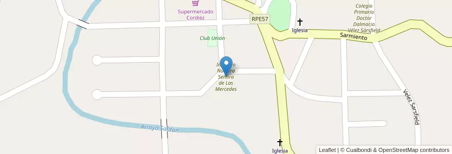 Mapa de ubicacion de Instituto Nuestra Señora de Las Mercedes en アルゼンチン, コルドバ州, Departamento Colón, Pedanía Río Ceballos, Municipio De Unquillo.