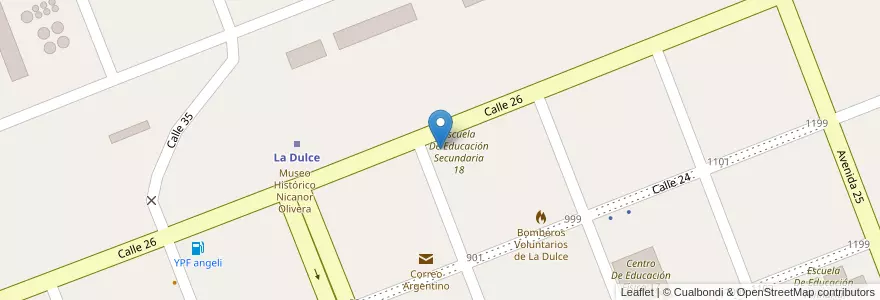 Mapa de ubicacion de Instituto Nuestra Señora de Lujan en 아르헨티나, 부에노스아이레스주, Partido De Necochea.