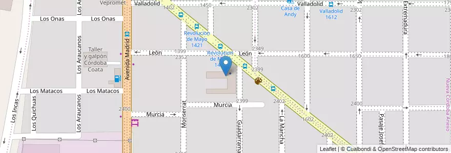 Mapa de ubicacion de Instituto Nuestra Señora de Sagrado Corazon en Аргентина, Кордова, Departamento Capital, Pedanía Capital, Córdoba, Municipio De Córdoba.