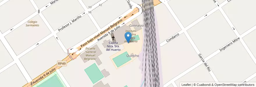Mapa de ubicacion de Instituto Nuestra Señora del Huerto en Argentine, Province De Buenos Aires, Partido De Lomas De Zamora, Turdera.
