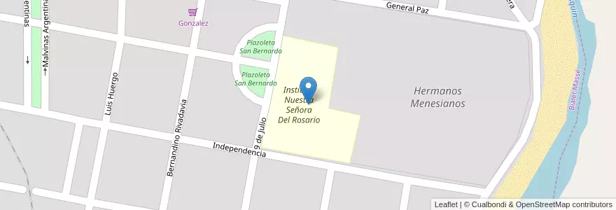 Mapa de ubicacion de Instituto Nuestra Señora Del Rosario en آرژانتین, Córdoba, Departamento Punilla, Pedanía Rosario, Municipio De Bialet Massé.