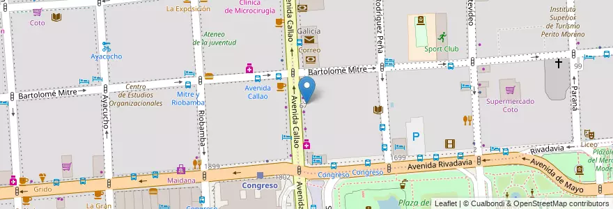 Mapa de ubicacion de Instituto Nueva Escuela de Diseño y Decoración, San Nicolas en Arjantin, Ciudad Autónoma De Buenos Aires, Buenos Aires.