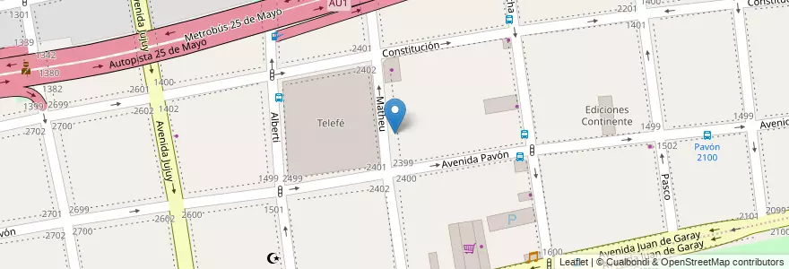 Mapa de ubicacion de Instituto Nuevo Horizonte, San Cristobal en الأرجنتين, Ciudad Autónoma De Buenos Aires, Comuna 3, Buenos Aires.