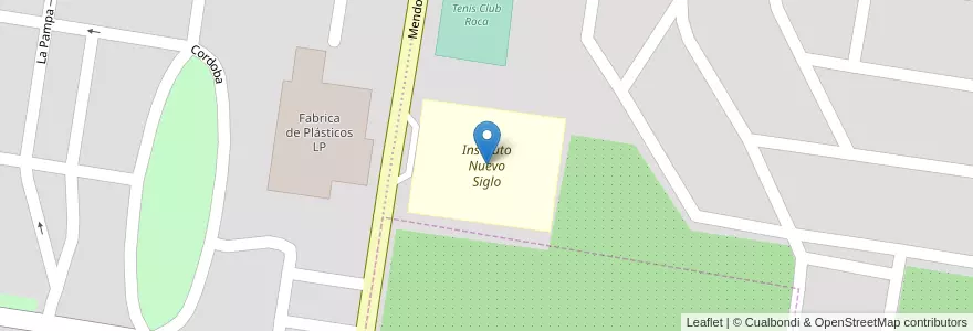 Mapa de ubicacion de Instituto Nuevo Siglo en アルゼンチン, リオネグロ州, General Roca, Departamento General Roca, General Roca.