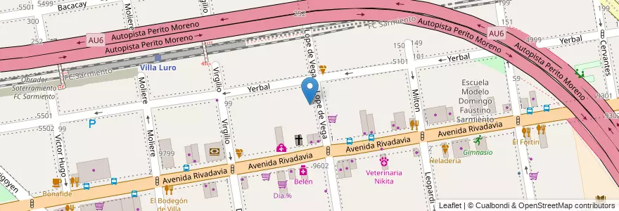 Mapa de ubicacion de Instituto Nuevo Sol de Educación Integral, Villa Luro en Argentina, Ciudad Autónoma De Buenos Aires, Buenos Aires, Comuna 10.