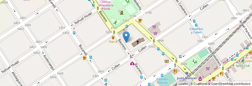 Mapa de ubicacion de Instituto Obra de la Conservación de la Fe, Villa Urquiza en Argentina, Ciudad Autónoma De Buenos Aires, Comuna 12, Buenos Aires.