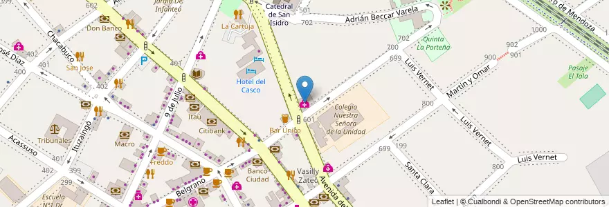Mapa de ubicacion de Instituto Oftalmológico Libertador en Argentinië, Buenos Aires, Partido De San Isidro, San Isidro.