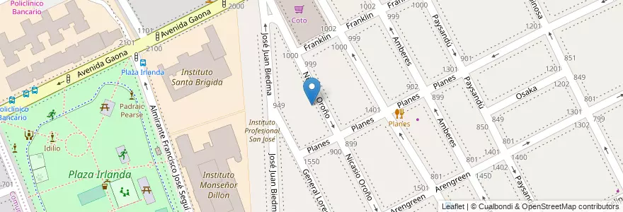 Mapa de ubicacion de Instituto Orsino, Caballito en 阿根廷, Ciudad Autónoma De Buenos Aires, 布宜诺斯艾利斯, Comuna 6.