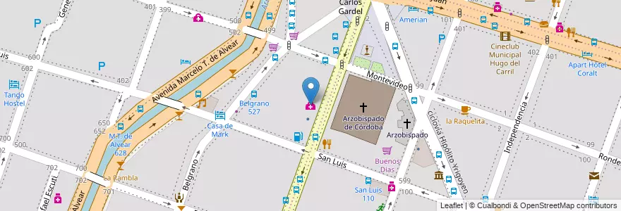 Mapa de ubicacion de Instituto Oulton en Argentina, Córdova, Departamento Capital, Pedanía Capital, Córdoba, Municipio De Córdoba.