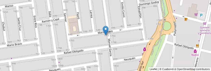 Mapa de ubicacion de Instituto Oxford en アルゼンチン, チリ, メンドーサ州, Godoy Cruz, Departamento Godoy Cruz, Distrito Gobernador Benegas.