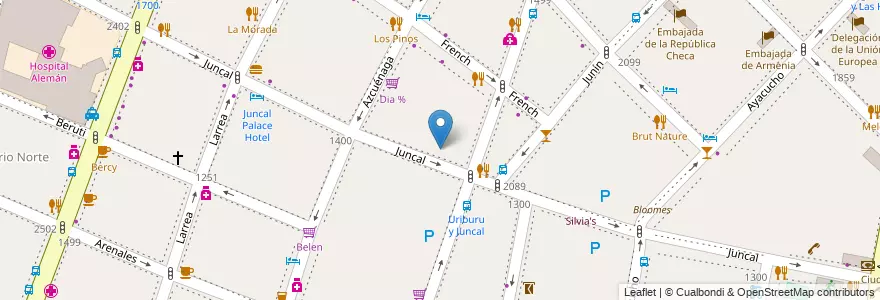 Mapa de ubicacion de Instituto Padre Luis M. Etcheverry Boneo, Recoleta en Argentinië, Ciudad Autónoma De Buenos Aires, Comuna 2, Buenos Aires.