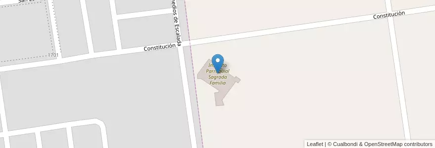 Mapa de ubicacion de Instituto Parroquial Sagrada Familia en アルゼンチン, ラ・パンパ州, Departamento Realicó, Municipio De Realicó, Realicó.