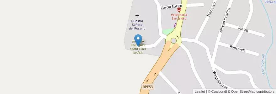 Mapa de ubicacion de Instituto Parroquial Santa Clara de Asís en آرژانتین, Córdoba, Departamento Colón, Pedanía Río Ceballos, Municipio De Salsipuedes, Salsipuedes.