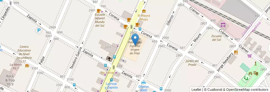 Mapa de ubicacion de Instituto Patronato Español Virgen de Pilar, Colegiales en Argentinien, Ciudad Autónoma De Buenos Aires, Buenos Aires, Comuna 13.