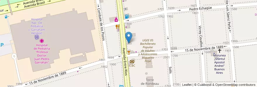 Mapa de ubicacion de Instituto Prebístero Manuel Alberti, Constitucion en 阿根廷, Ciudad Autónoma De Buenos Aires, Comuna 4, 布宜诺斯艾利斯.