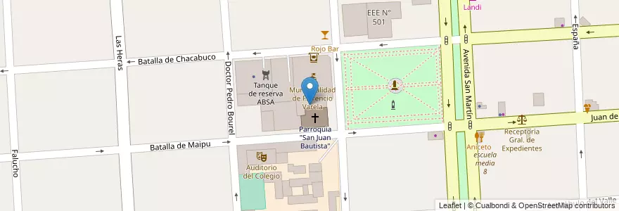 Mapa de ubicacion de Instituto primario "San Juan Bautista" en Argentina, Buenos Aires, Partido De Florencio Varela, Florencio Varela.