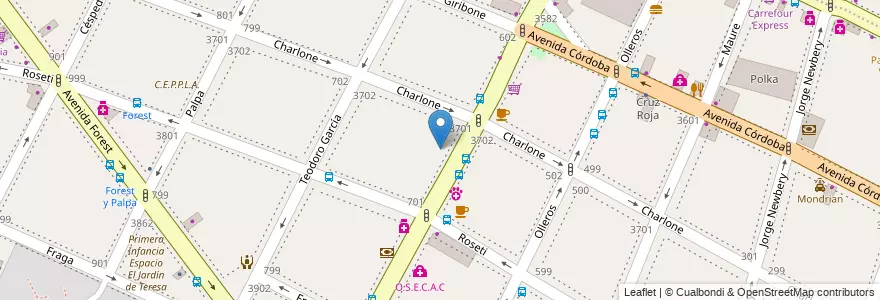 Mapa de ubicacion de Instituto Privado Belgrano, Chacarita en الأرجنتين, Ciudad Autónoma De Buenos Aires, Buenos Aires, Comuna 15.