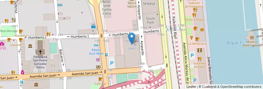Mapa de ubicacion de Instituto Privado de Educación Técnica y Formación Profesional 13, San Telmo en الأرجنتين, Ciudad Autónoma De Buenos Aires, Comuna 1, Buenos Aires.
