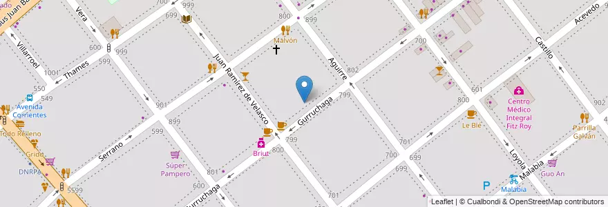 Mapa de ubicacion de Instituto Privado de Enseñanza Integral Aaron Angel, Villa Crespo en Argentina, Ciudad Autónoma De Buenos Aires, Buenos Aires, Comuna 15.