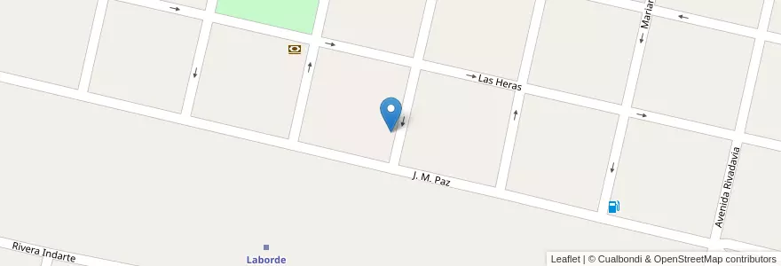 Mapa de ubicacion de Instituto Privado Eva Gentil Faust de Pinto en آرژانتین, Córdoba, Departamento Unión, Pedanía Ascasubi, Municipio De Laborde.