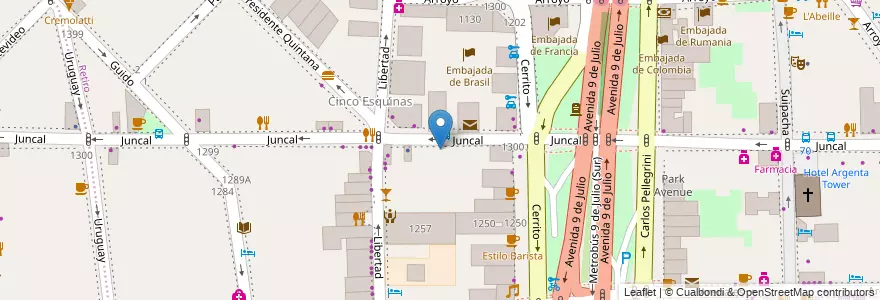 Mapa de ubicacion de Instituto Privado Mallinckrodt, Retiro en Argentine, Ciudad Autónoma De Buenos Aires, Comuna 1, Buenos Aires.