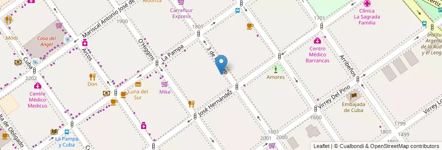 Mapa de ubicacion de Instituto Privado San Martín de los Campos (anexo), Belgrano en Argentinië, Ciudad Autónoma De Buenos Aires, Buenos Aires, Comuna 13.