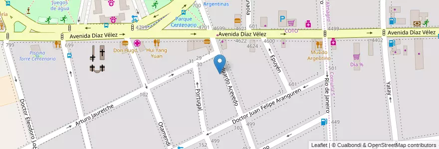 Mapa de ubicacion de Instituto Privado Tierra Nueva, Caballito en Argentina, Autonomous City Of Buenos Aires, Autonomous City Of Buenos Aires, Comuna 6.