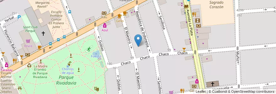 Mapa de ubicacion de Instituto Privado Unión Docentes Argentinos, Caballito en Argentina, Autonomous City Of Buenos Aires, Autonomous City Of Buenos Aires, Comuna 6.