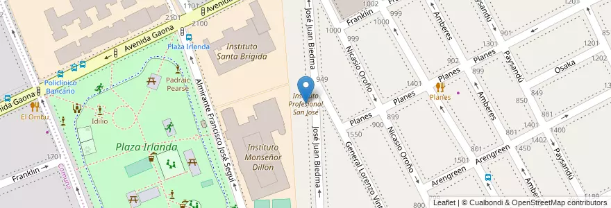 Mapa de ubicacion de Instituto Profesional San José, Caballito en Arjantin, Ciudad Autónoma De Buenos Aires, Buenos Aires, Comuna 6.