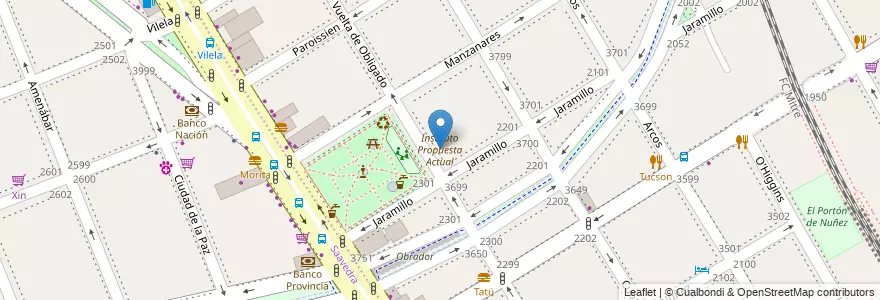 Mapa de ubicacion de Instituto Propuesta Actual, Nuñez en 아르헨티나, Ciudad Autónoma De Buenos Aires, 부에노스아이레스, Comuna 13.