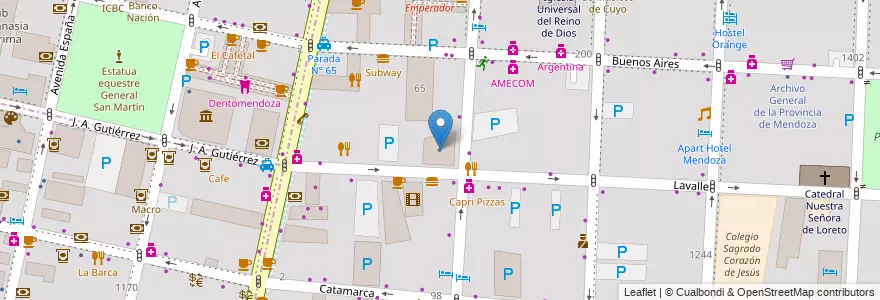 Mapa de ubicacion de Instituto Provincial de Vivienda (IPV) en Argentina, Chile, Mendoza, Departamento Capital, Ciudad De Mendoza, Sección 3ª Parque O'Higgins.