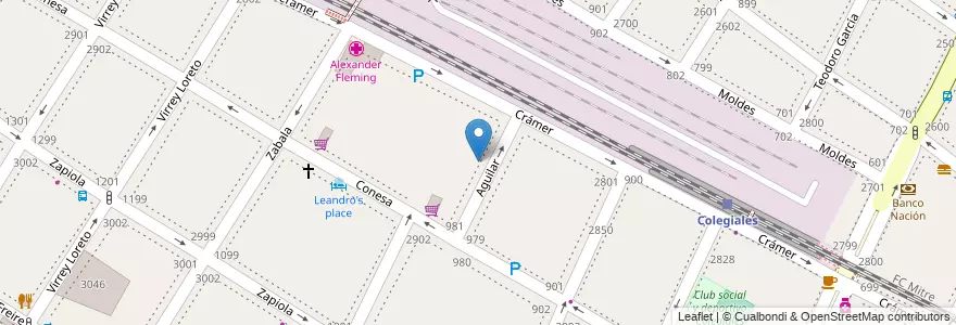Mapa de ubicacion de Instituto Psicopedagógico Senderos, Colegiales en アルゼンチン, Ciudad Autónoma De Buenos Aires, ブエノスアイレス, Comuna 13.