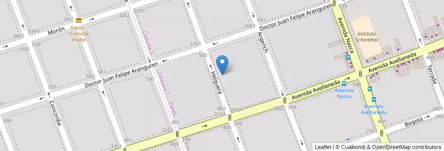 Mapa de ubicacion de Instituto Puertas de Sión, Flores en الأرجنتين, Ciudad Autónoma De Buenos Aires, Comuna 7, Buenos Aires.