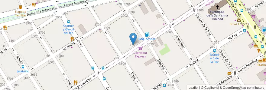 Mapa de ubicacion de Instituto R. P. Hansen, Saavedra en Argentine, Ciudad Autónoma De Buenos Aires, Buenos Aires, Comuna 13.