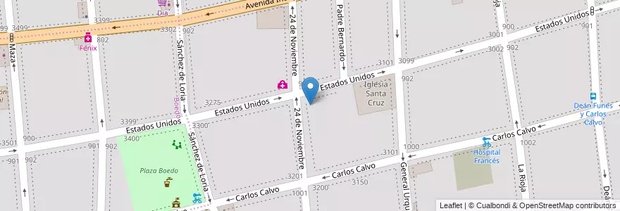 Mapa de ubicacion de Instituto Ramón Carrillo, San Cristobal en Arjantin, Ciudad Autónoma De Buenos Aires, Comuna 3, Buenos Aires.