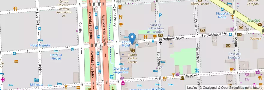 Mapa de ubicacion de Instituto Raúl Scalabrini Ortiz, San Nicolas en Аргентина, Буэнос-Айрес, Comuna 1, Буэнос-Айрес.