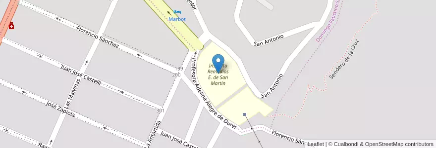 Mapa de ubicacion de Instituto Remedios E. de San Martin en Arjantin, Córdoba, Departamento Punilla, Pedanía San Roque, Municipio De Villa Carlos Paz, Villa Carlos Paz.