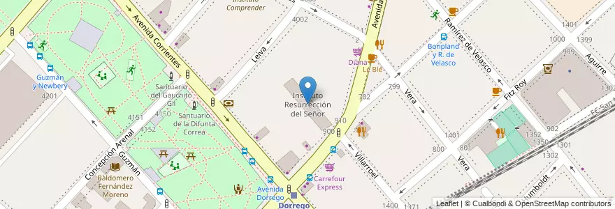 Mapa de ubicacion de Instituto Resurrección del Señor, Chacarita en Argentine, Ciudad Autónoma De Buenos Aires, Buenos Aires, Comuna 15.