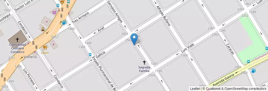 Mapa de ubicacion de Instituto Sagrada Familia, Villa General Mitre en آرژانتین, Ciudad Autónoma De Buenos Aires, Buenos Aires.