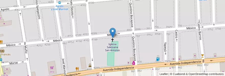 Mapa de ubicacion de Instituto San Antonio, Almagro en Аргентина, Буэнос-Айрес, Comuna 5, Буэнос-Айрес.