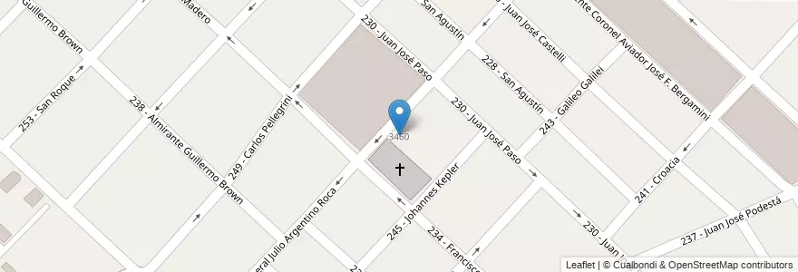 Mapa de ubicacion de Instituto San Antonio de Padua en Arjantin, Buenos Aires, Partido De Tres De Febrero, Ciudadela.