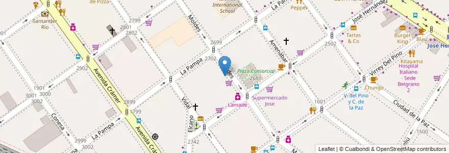 Mapa de ubicacion de Instituto San Cayetano, Belgrano en 아르헨티나, Ciudad Autónoma De Buenos Aires, 부에노스아이레스, Comuna 13.