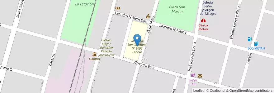 Mapa de ubicacion de Instituto San Cayetano Nº 8092 - Anexo en Argentinien, Salta, San José De Metán, Municipio De Metán, Metán.