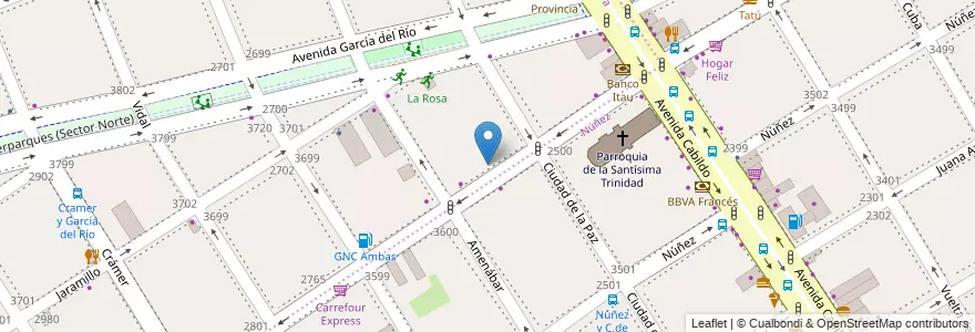 Mapa de ubicacion de Instituto San Francisco de Asís, Saavedra en 阿根廷, Ciudad Autónoma De Buenos Aires, 布宜诺斯艾利斯, Comuna 13.