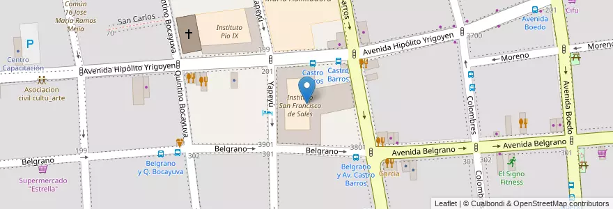 Mapa de ubicacion de Instituto San Francisco de Sales, Almagro en آرژانتین, Ciudad Autónoma De Buenos Aires, Comuna 5, Buenos Aires.