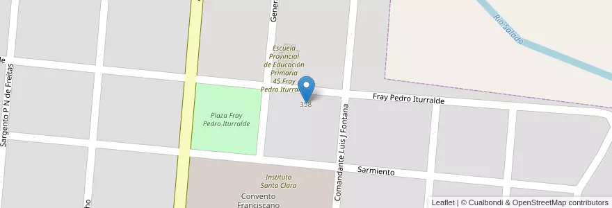 Mapa de ubicacion de Instituto San Francisco Nº 2 en 아르헨티나, Formosa, Departamento Laishi, Municipio Misión San Francisco De Laishi, San Francisco De Laishí.