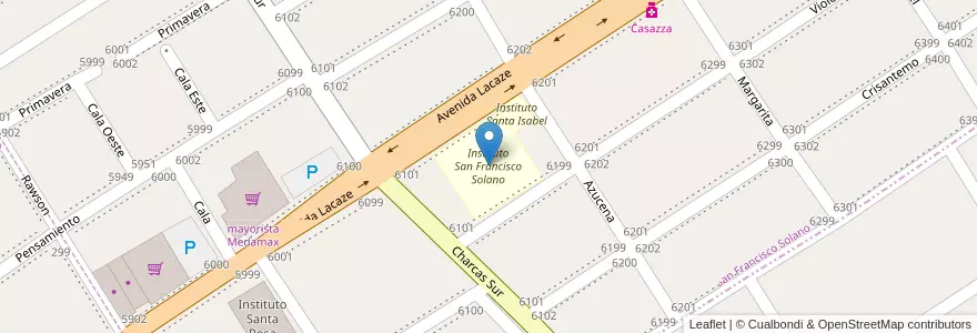 Mapa de ubicacion de Instituto San Francisco Solano en Argentina, Provincia Di Buenos Aires, Partido De Almirante Brown, San Francisco Solano.