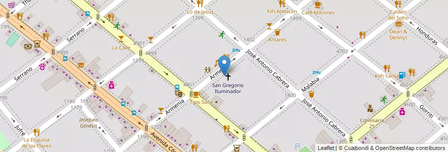 Mapa de ubicacion de Instituto San Gregorio El Iluminador, Palermo en Argentine, Ciudad Autónoma De Buenos Aires, Buenos Aires.
