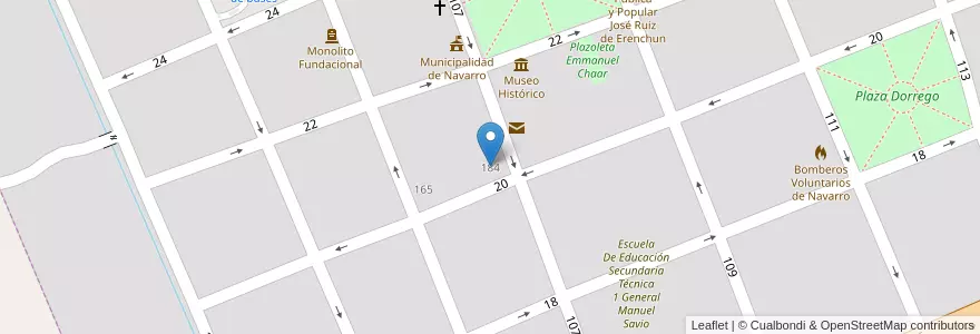 Mapa de ubicacion de Instituto San José en Argentina, Provincia Di Buenos Aires, Partido De Navarro, Navarro.